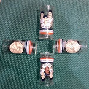🍕⚾️ 1984 Detroit Tigers Little Caesar’s Set of 4 Glasses Tim Robinson ⚾️🍺